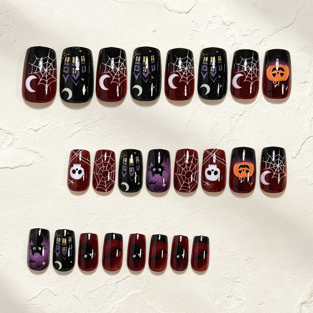 Halloween-Themen Press-On Nagelkunst Brehn