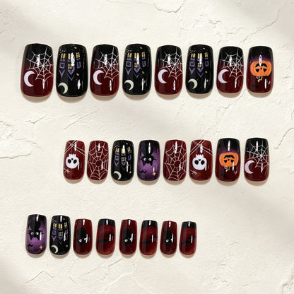 Halloween-Themen Press-On Nagelkunst Brehn