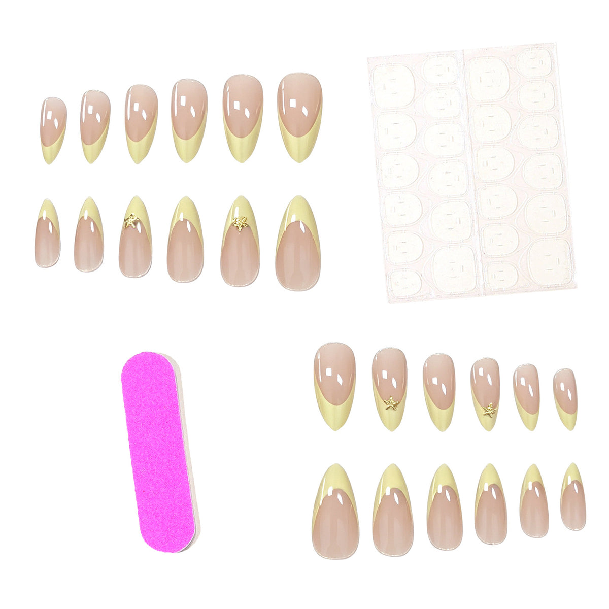 Sternmuschel-beschichtete Acryl-Nagelverzierung Brehn