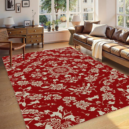 Abstract Leaf Print Teppich