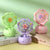 Damen tragbarer Blumendesign Mini-Lüfter Brehn