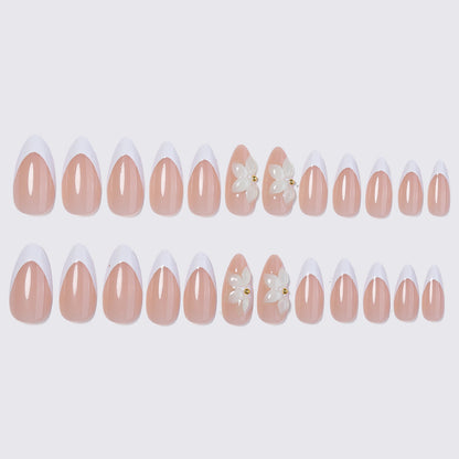 Florales Akzent Press-On Nagelset Brehn