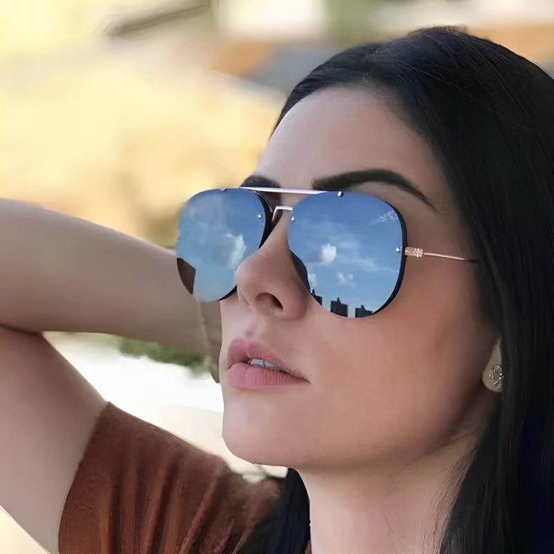 Damen extravagante Sonnenbrille mit stilvollem Rahmen und UV-Schutz Brehn