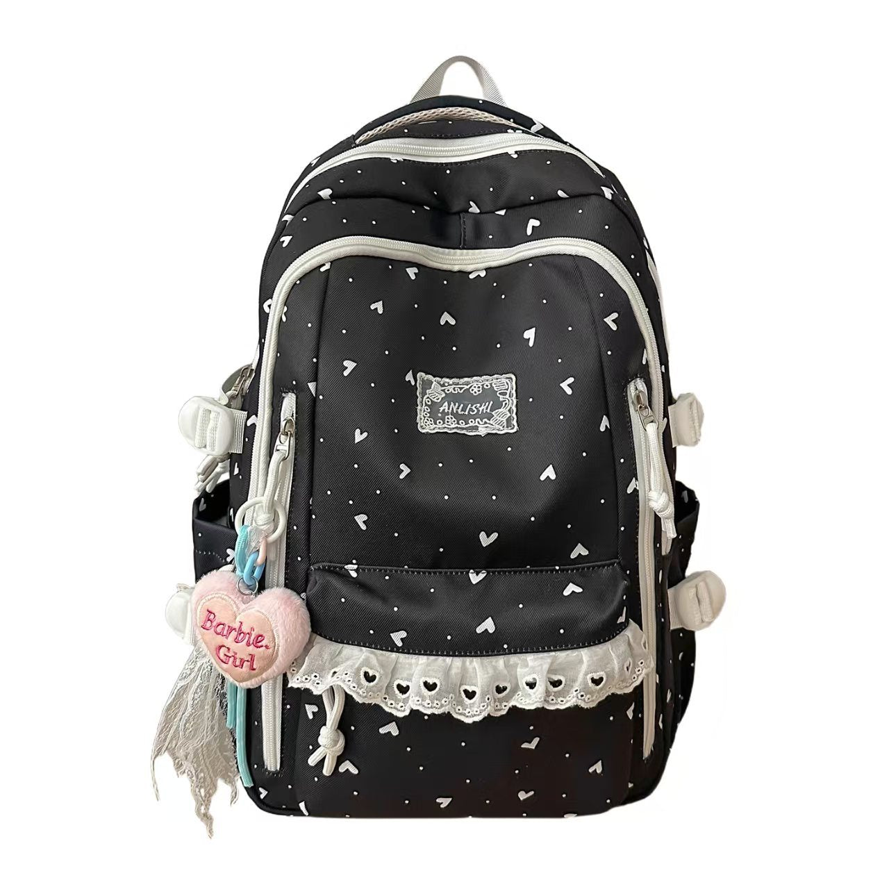 Herz-Muster Multi-Compartt Rucksack Brehn