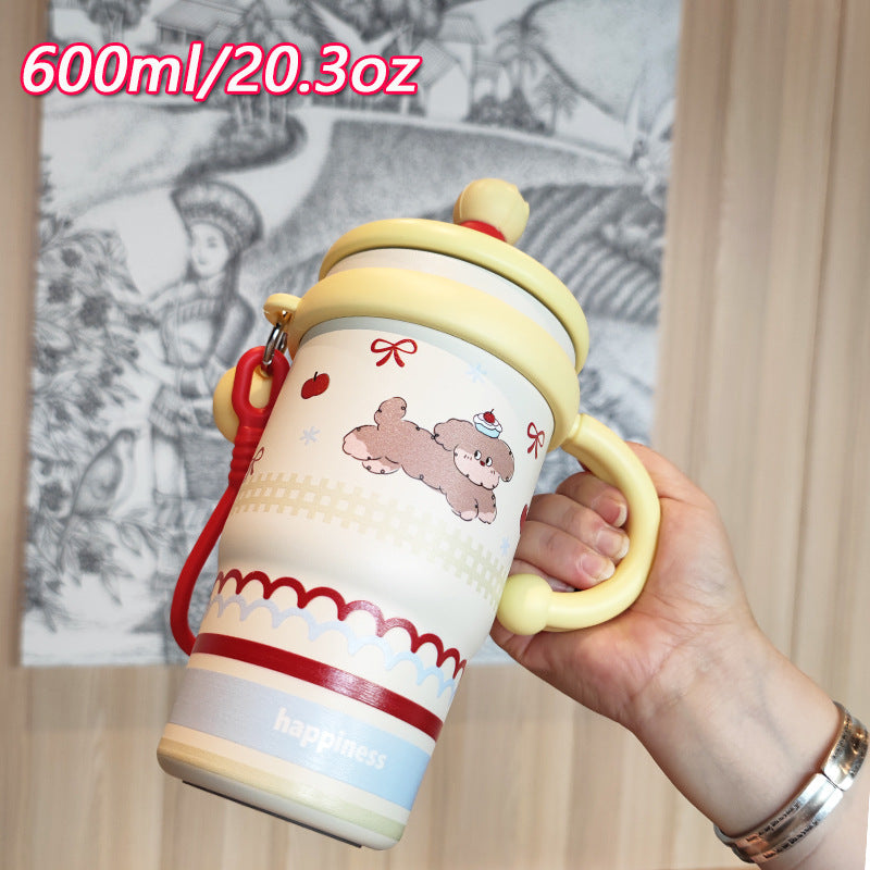 Damen kreativer Trinkbecher mit praktischem Klappdeckel Brehn