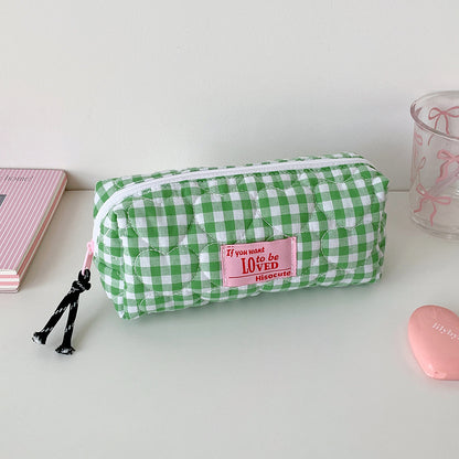 Gepatchtes Gingham Stiftetui Brehn