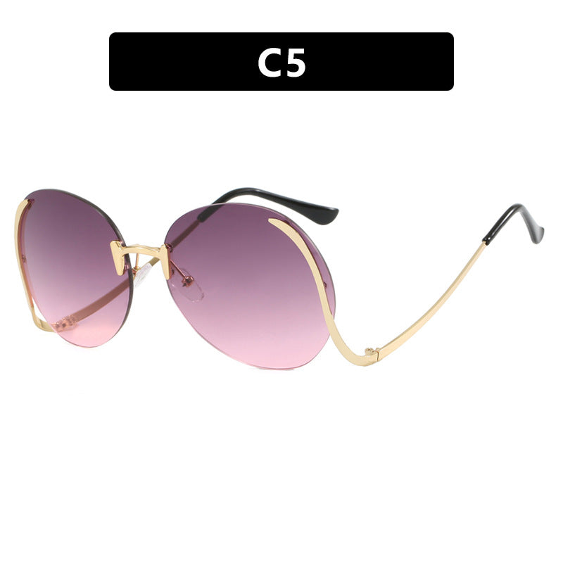 Damen luxuriöse Oversized-Sonnenbrille mit innovativem Rahmen und UV-Schutz Brehn
