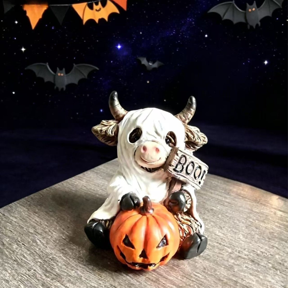 Lustige Halloween Kuh Figur Brehn