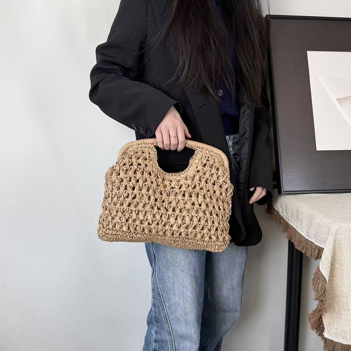 Praktische Bast-Handtasche Brehn