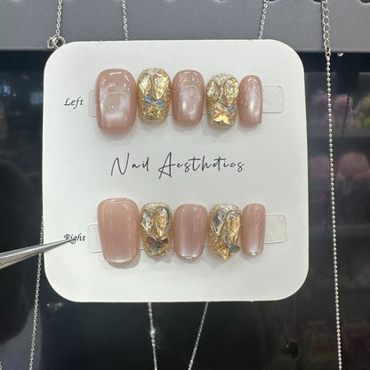 Künstlerische Strass Press-On Nägel Brehn