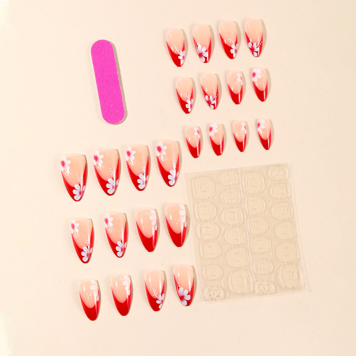 Elegante Künstlerische Stiletto Nagelkunst Set Brehn