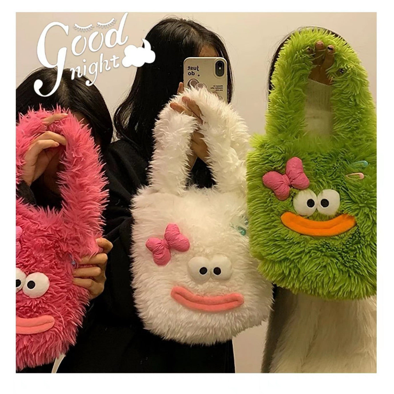 Kuschelige Plüschhandtasche mit Tiermotiv Brehn