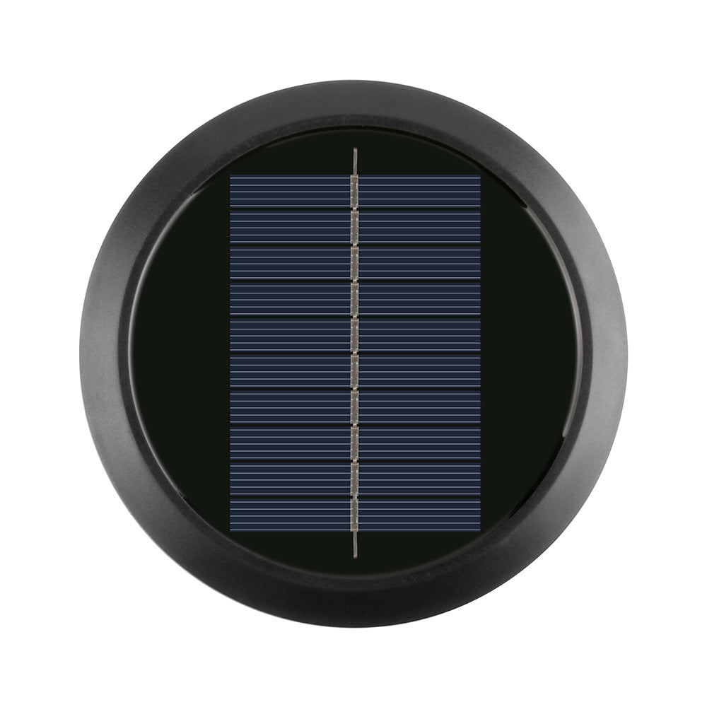 Runde Solar Wandleuchte mit Quad-Beam-LED dekorativer Außenwandleuchte und wetterfestem Gehäuse Brehn