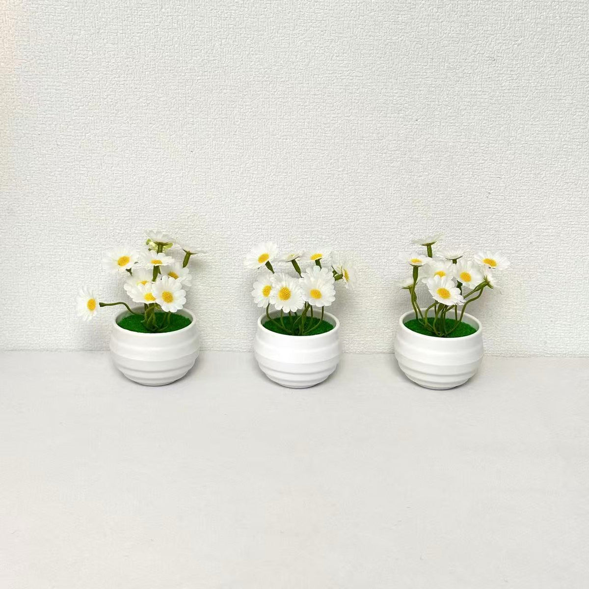 Dekorative Miniatur-Gänseblümchentöpfe