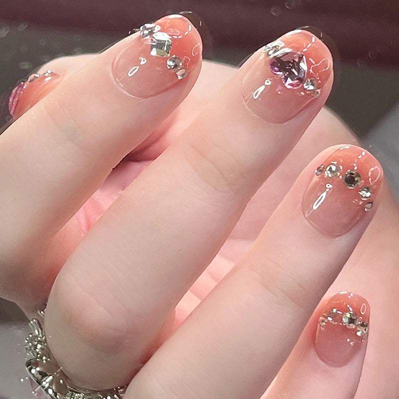 Premium mit Strass verzierten Press-On Nägel Brehn