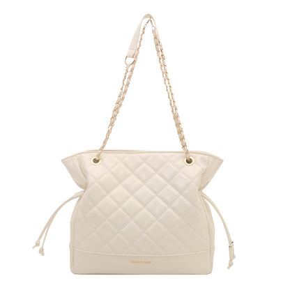 Gepolsterte Kunstleder-Shopper-Tasche