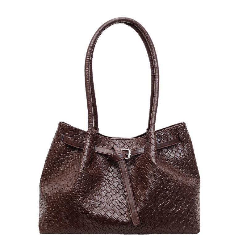 Texturiertes Leder Tote Bag Brehn