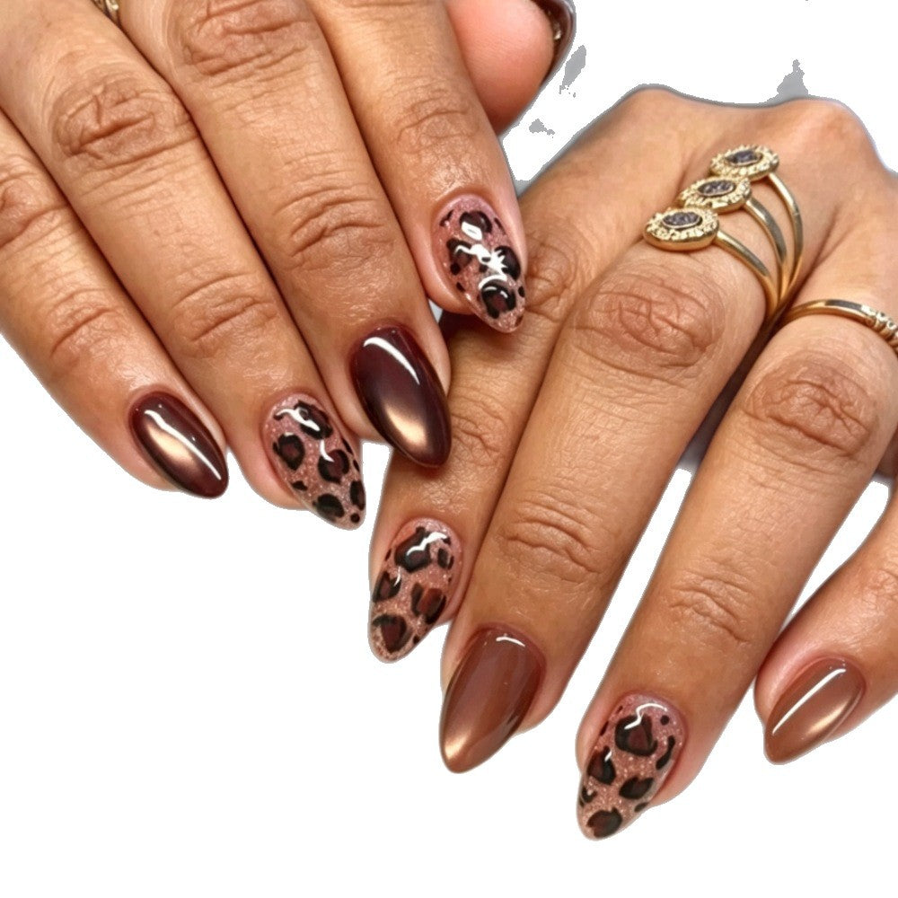 Luxe Leopard Print Press-On Nail Set Brehn
