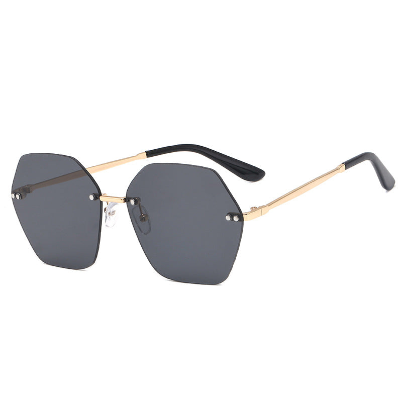 Damen hexagonale Sonnenbrille mit elegantem Metallrahmen Brehn