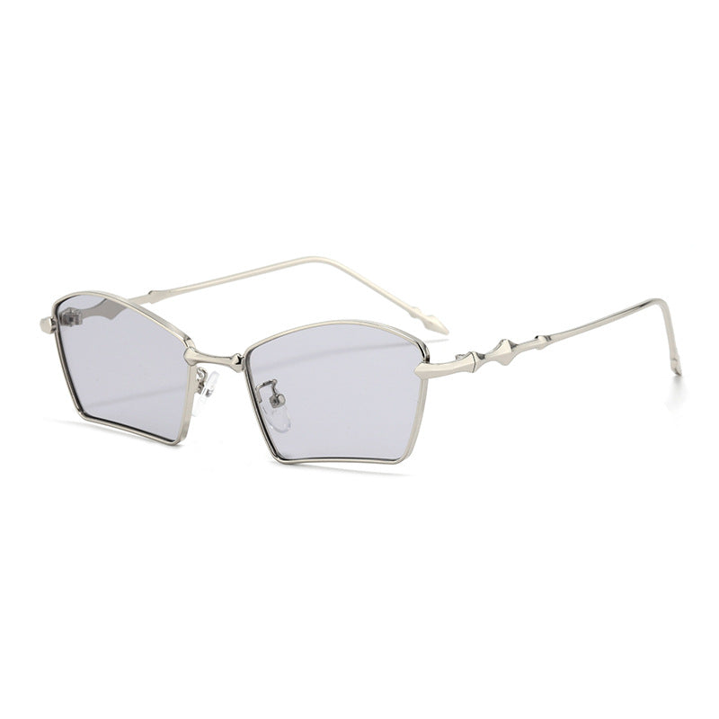 Damen trendige Sonnenbrille mit geometrischem Rahmen und gradienten Gläsern Brehn