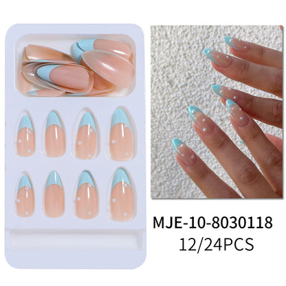 Elegantes French Tip Press-On Nail Set Brehn