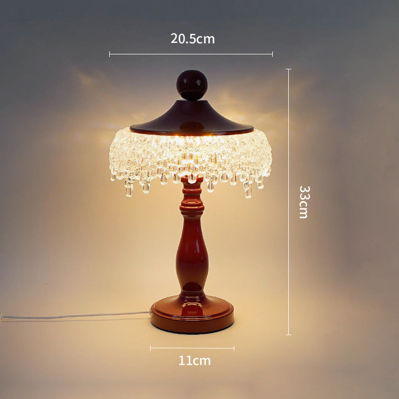 Kristallverzierte Tischlampe