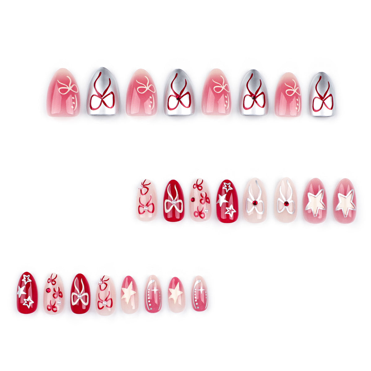 Kunstvolle Nagelverlängerungen mit festlichem Design Brehn