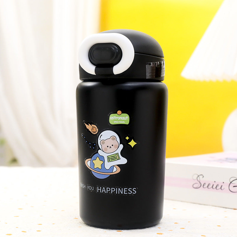 Damen Isolierte Trinkflasche mit praktischem Druckverschluss und Tiermotiv Brehn