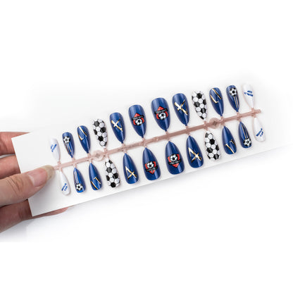Fußball-Themen Press-On Nagelkunst Set