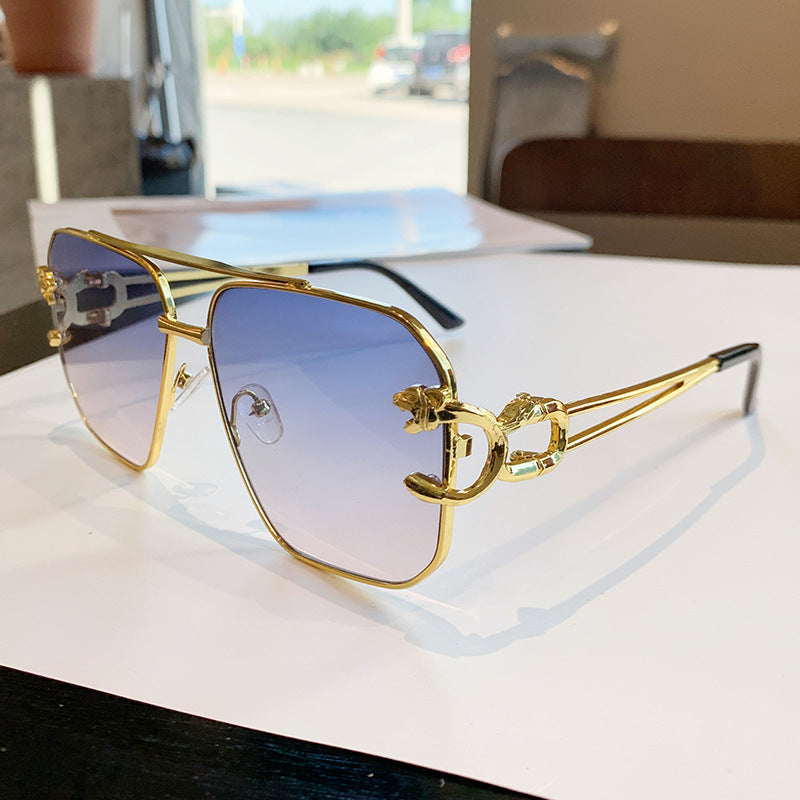 Damen quadratische Sonnenbrille mit luxuriösem Metallrahmen Brehn