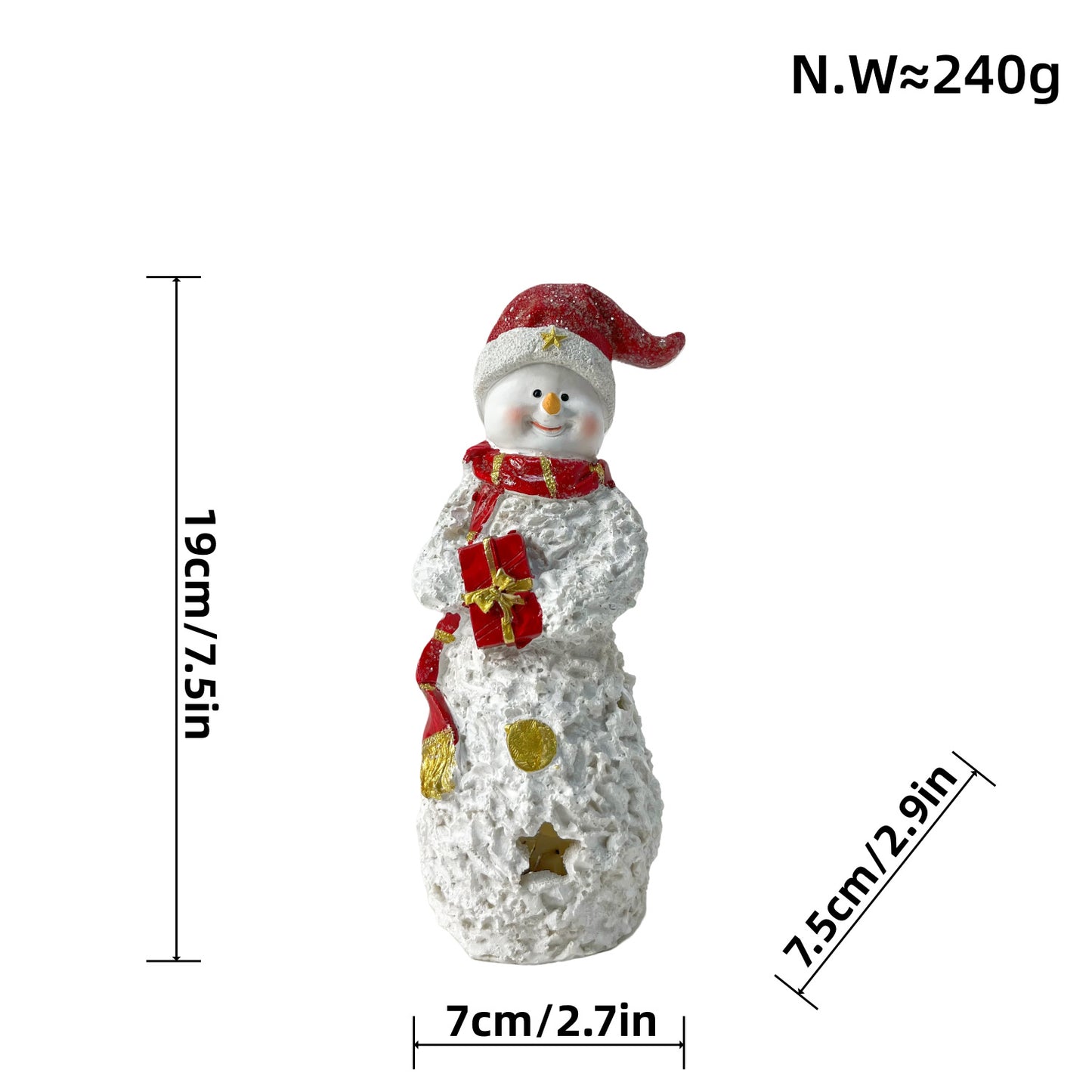 Dekorative Schneemann Skulptur Brehn