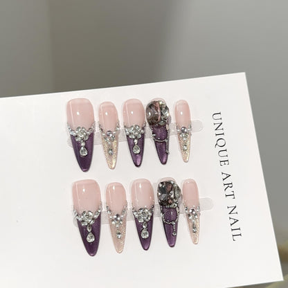 Dekorative Stiletto Press-On Nagelset