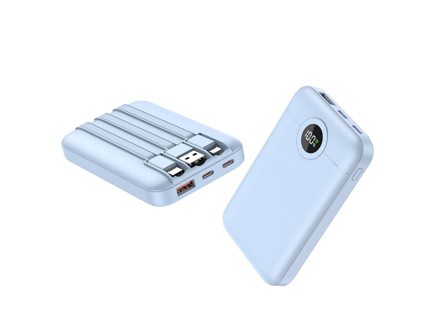Tragbare Powerbank mit Intelligentem Kabelmanagement und Led-Ladestandsanzeige Brehn
