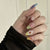 Künstlerisches florales Gradient Press-On Nagelset Brehn