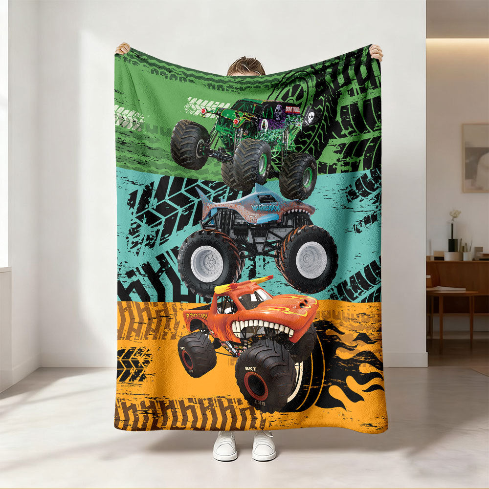 Monster-Truck-Themen-Fleecepullover