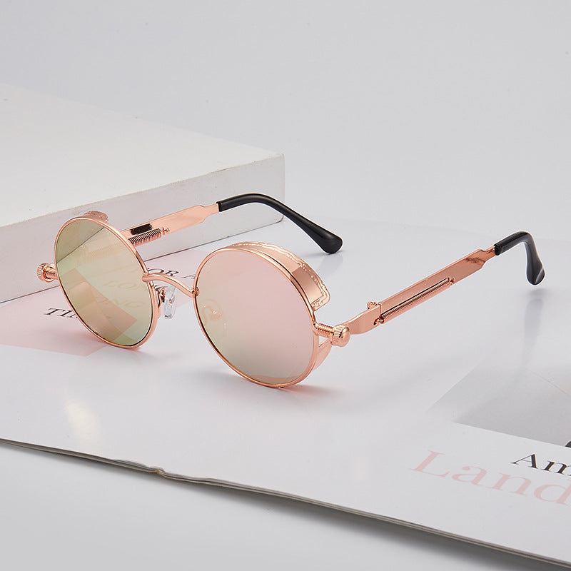 Damen Retro-inspirierte runde Sonnenbrille mit speziellen Gläsern Brehn