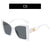 Übergroße geometrische Rahmen-Sonnenbrille