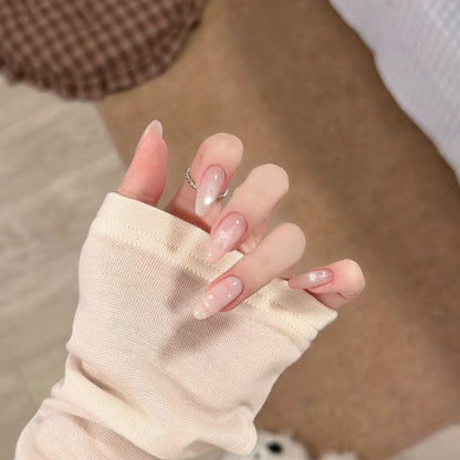 Elegante mandelförmige Press-On-Nagelerweiterungen