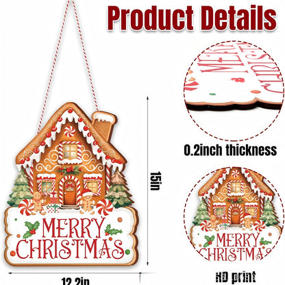 Dekoratives Holzschild mit Wintermotiven Brehn