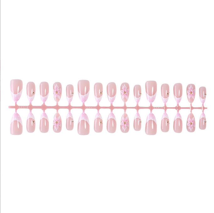 Elegantes florales Design Press-On-Nagelset Brehn
