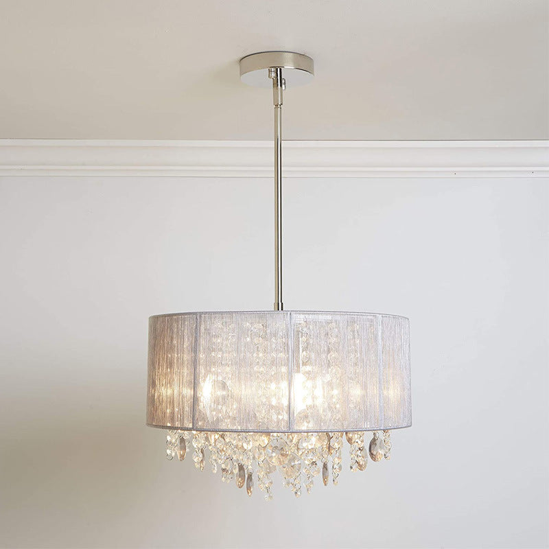 Elegante Kristall Trommel Deckenleuchte