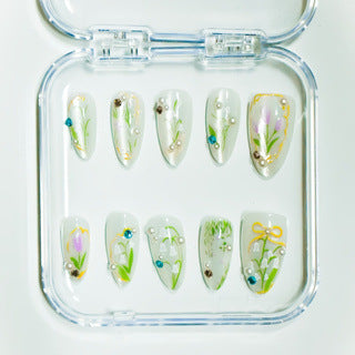 Blumen Decorative Press-On Nagelverlängerungen Brehn