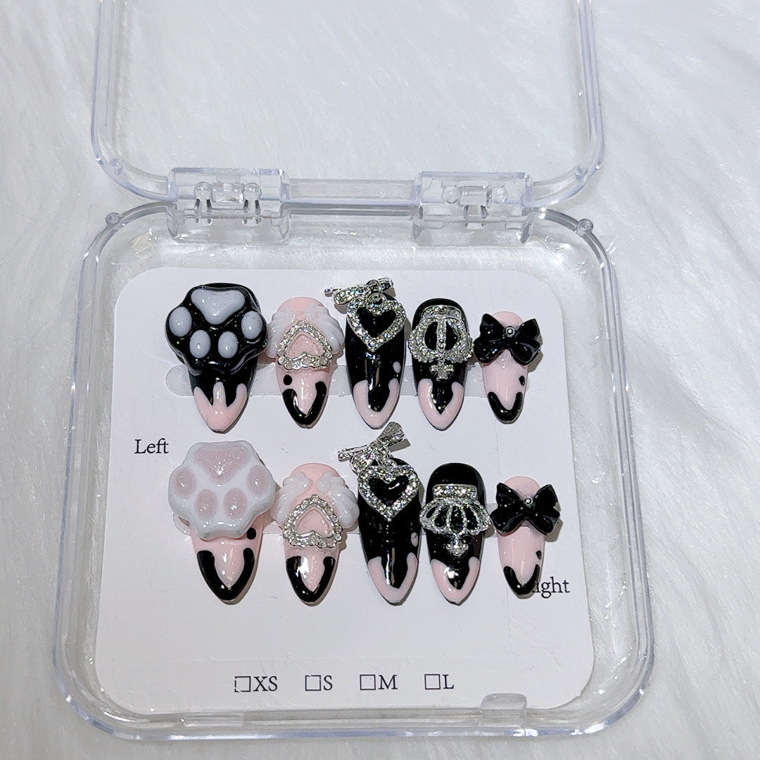 Dekorative Press-On Nagelkunst Spitzen Set