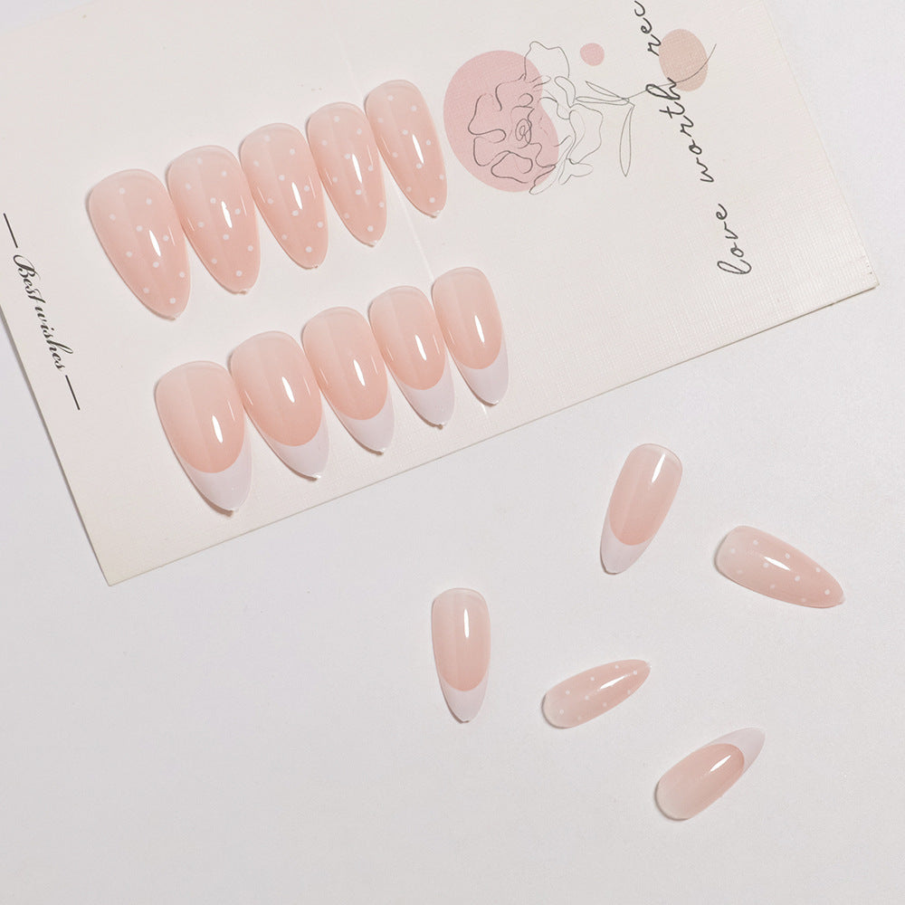Künstlerisches French Tip Press-On Nagelset Brehn