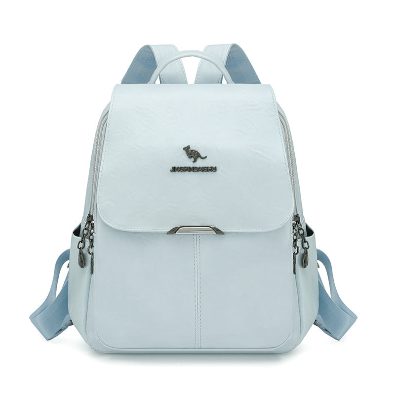 Haltbarer multifunktionaler Leder-Rucksack Brehn