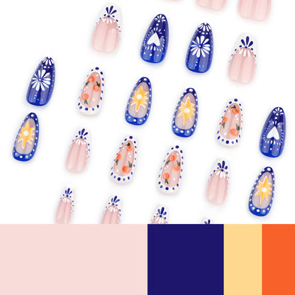 Kunstvolle Nagelkunst mit tropischen Motiven Brehn