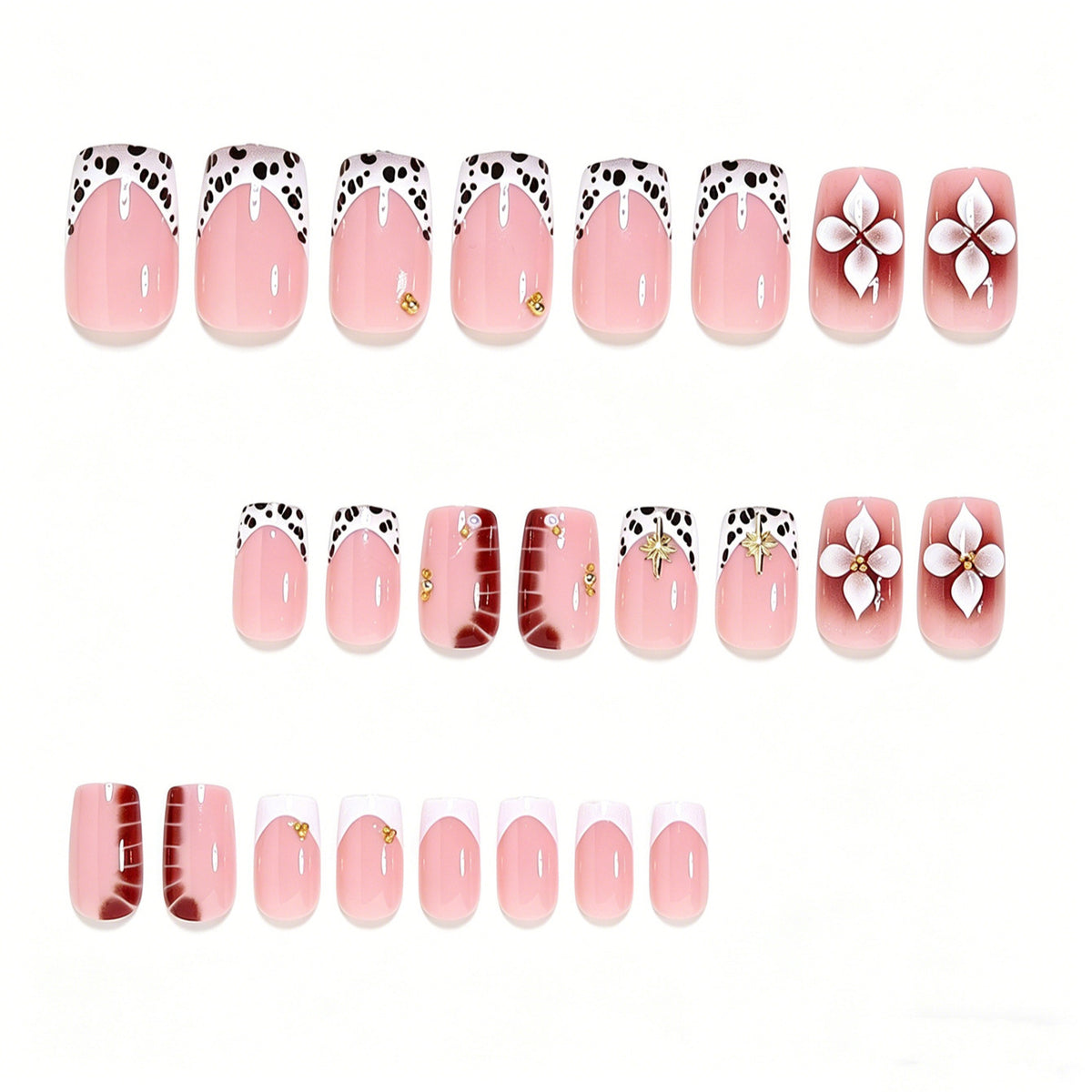 Dekorative 3D Floral Nagelkunst Brehn