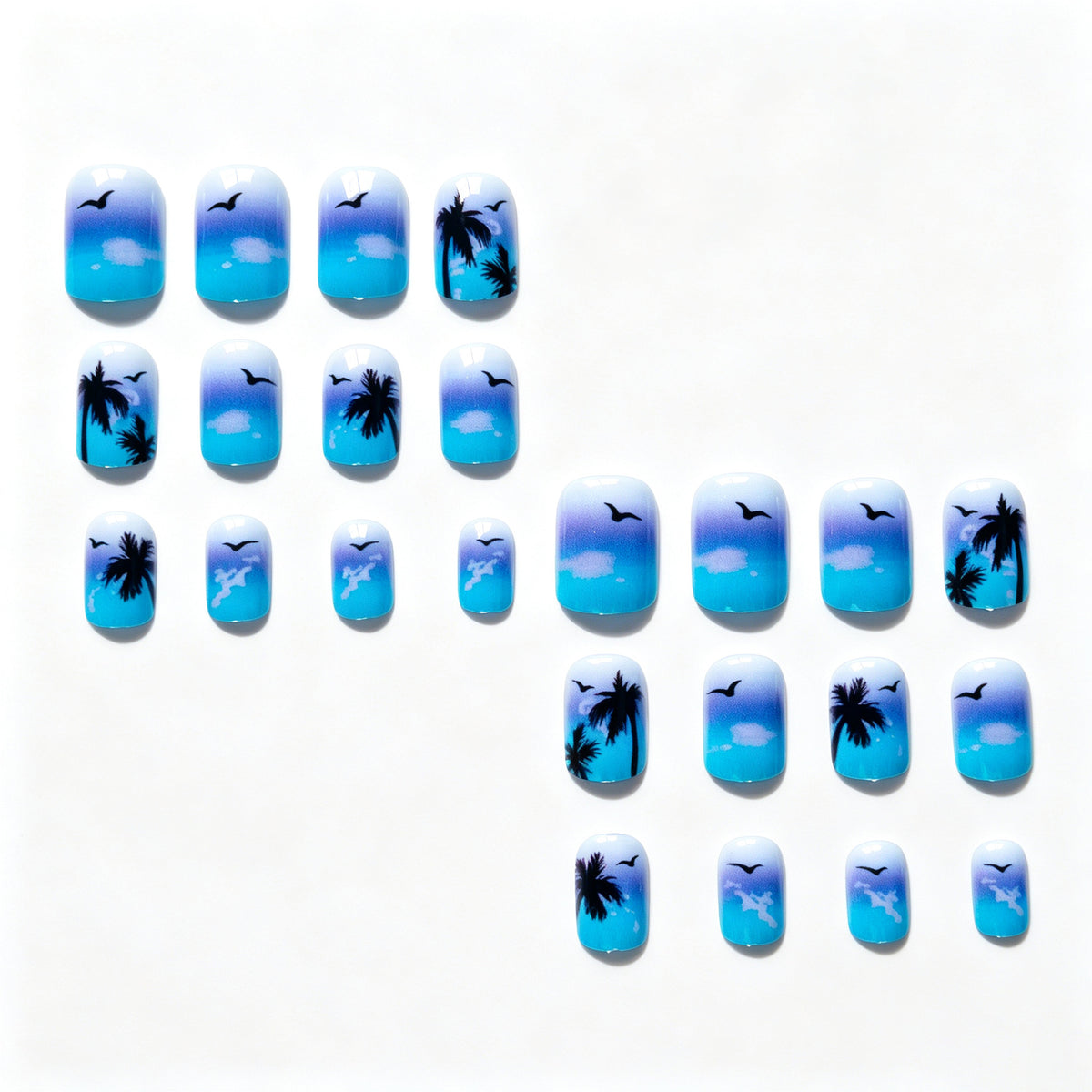 Tropischer Sonnenuntergang Nail Art Set