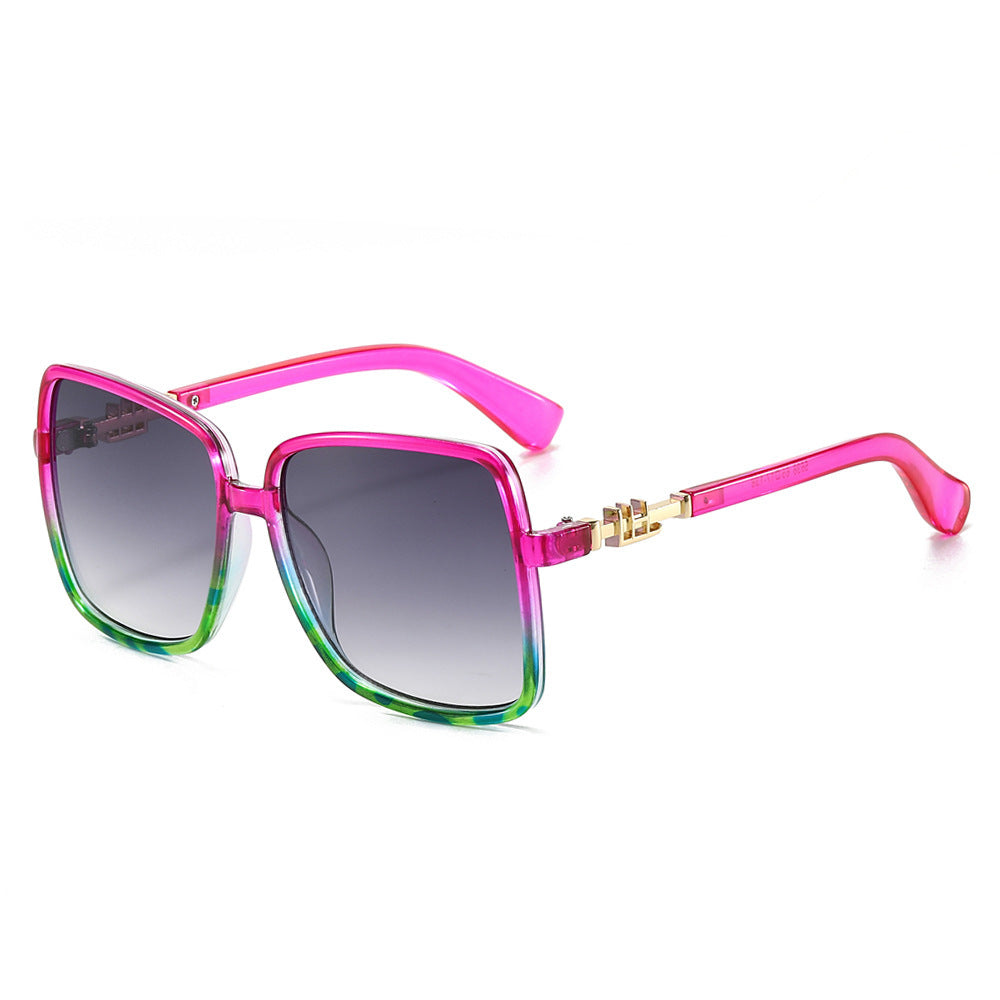 Damen Sonnenbrille mit großem Rahmen und Farbverlauf Brehn