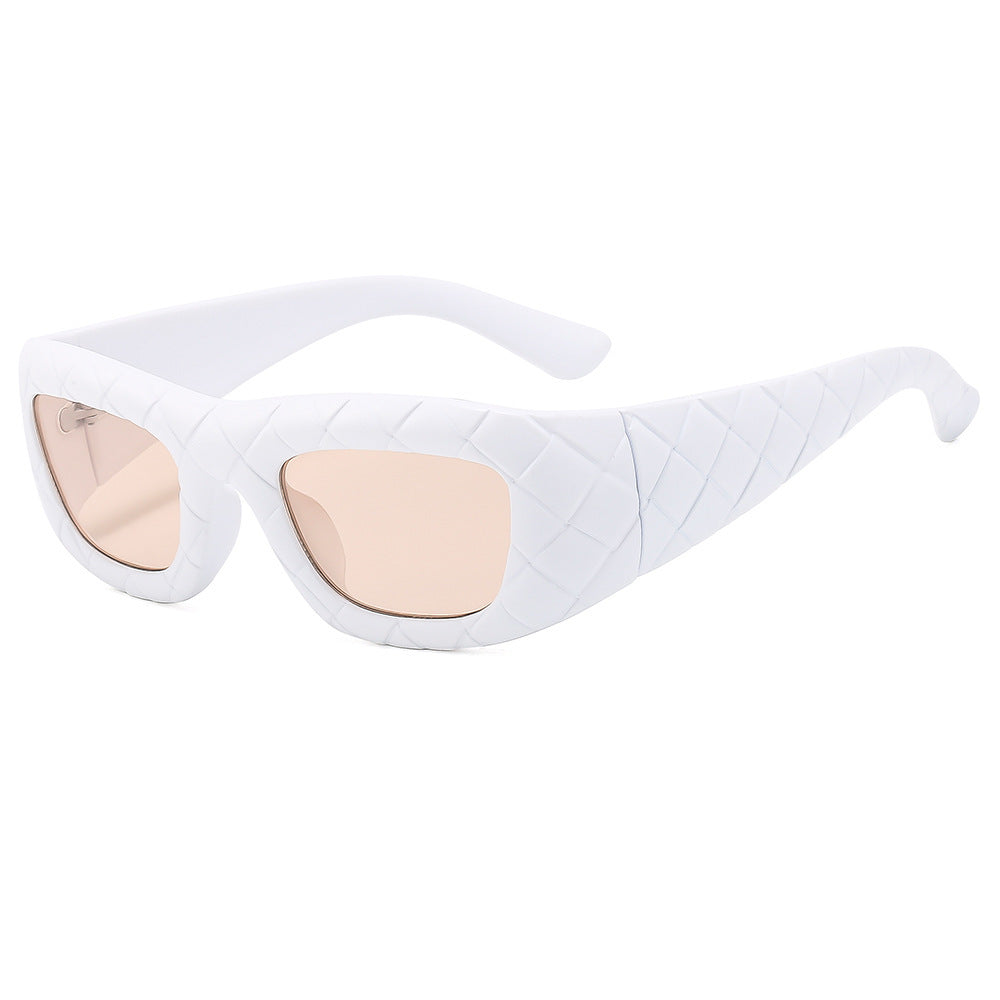 Damen extravagante Sonnenbrille mit strukturiertem Rahmen Brehn